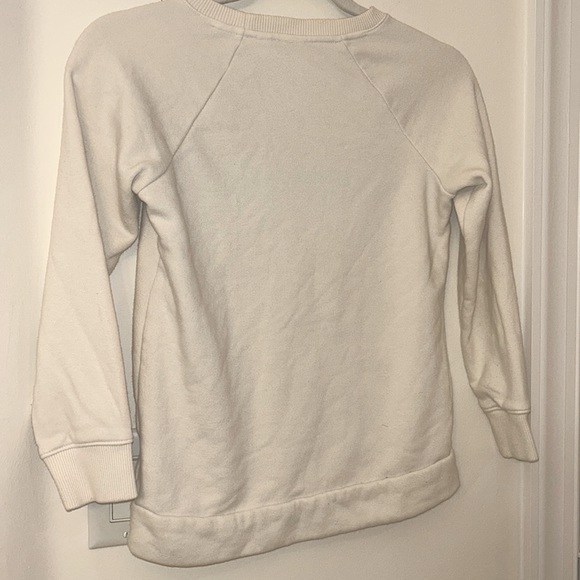 GapKids Rainbow Stripe Sweatshirt GUC sz L (10) SOFT CUTE Cream Ivory - Picture 11 of 17